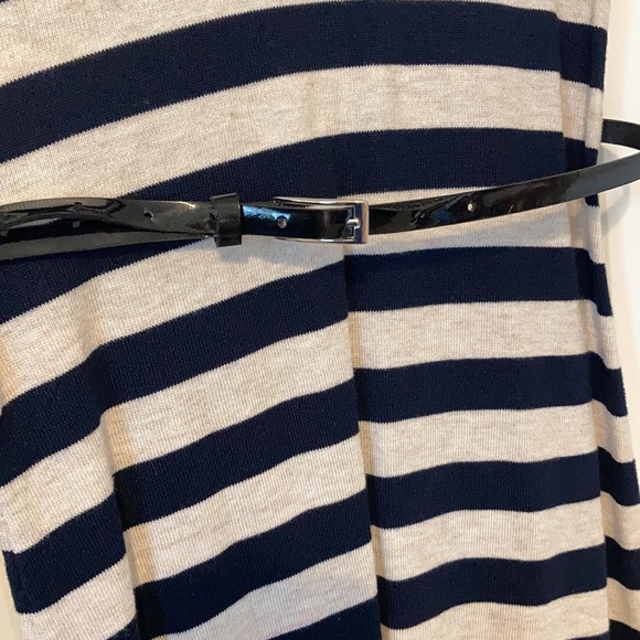 Navy and Tan Sweater Dress - Picture 3 of 9